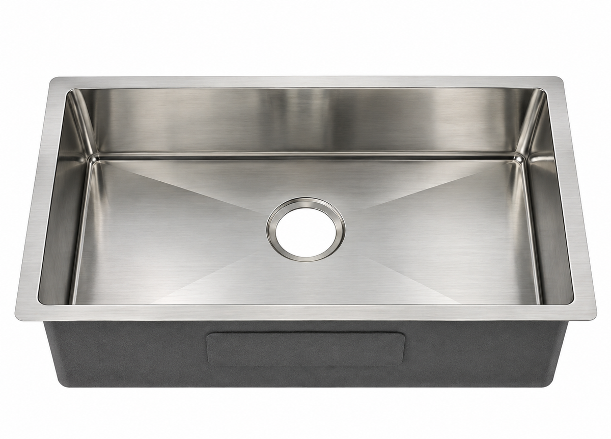 27 × 19 Inch Handmade Stainless Steel Kitchen Sink