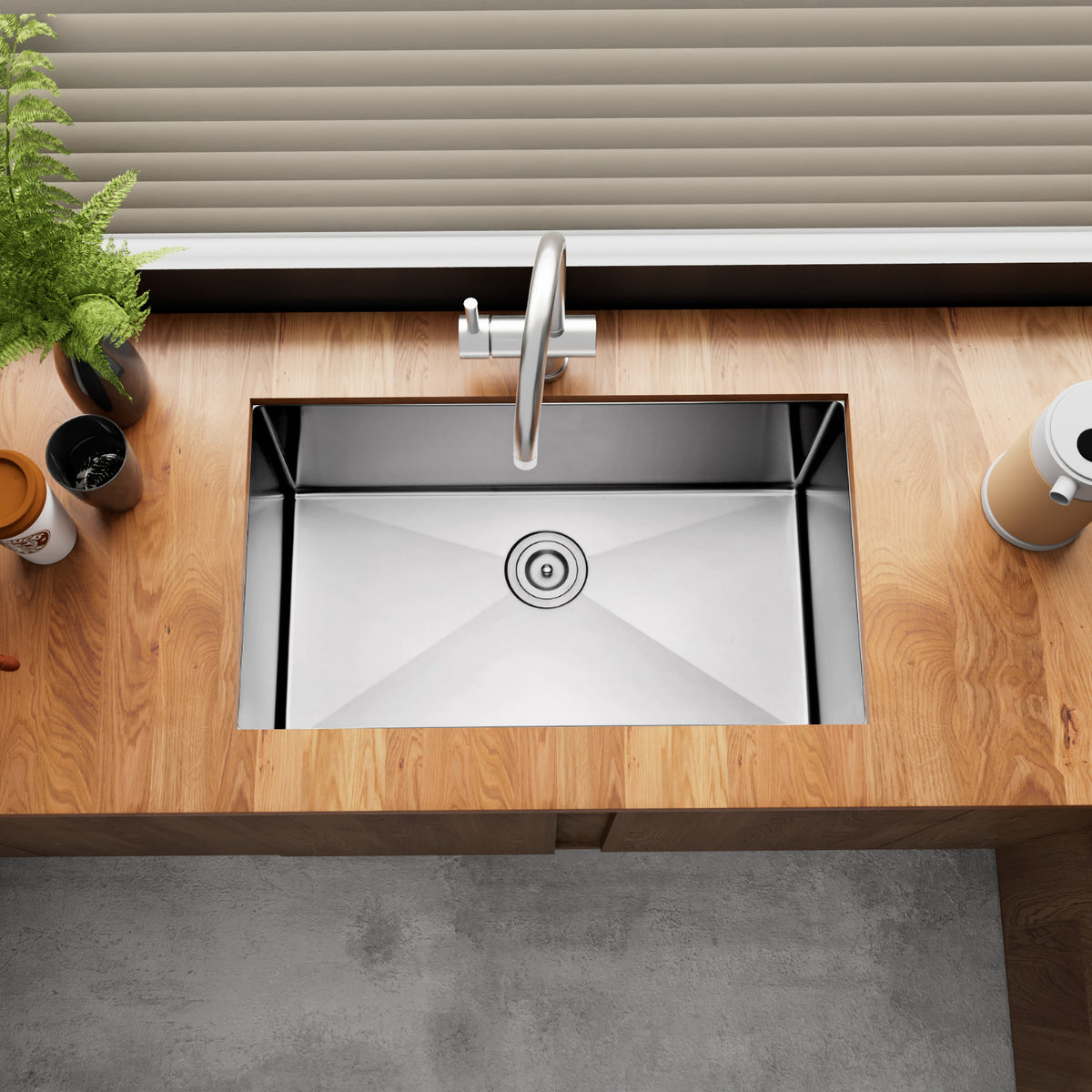 30 × 18 Inch Handmade Stainless Steel Kitchen Sink