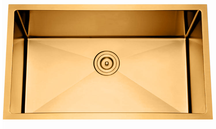32 × 19 Inch Handmade Single Bowl Stainless Steel Kitchen Sink
