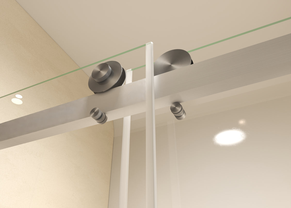 60" × 77" Shower Door with 10mm Easy-Clean Tempered Glass