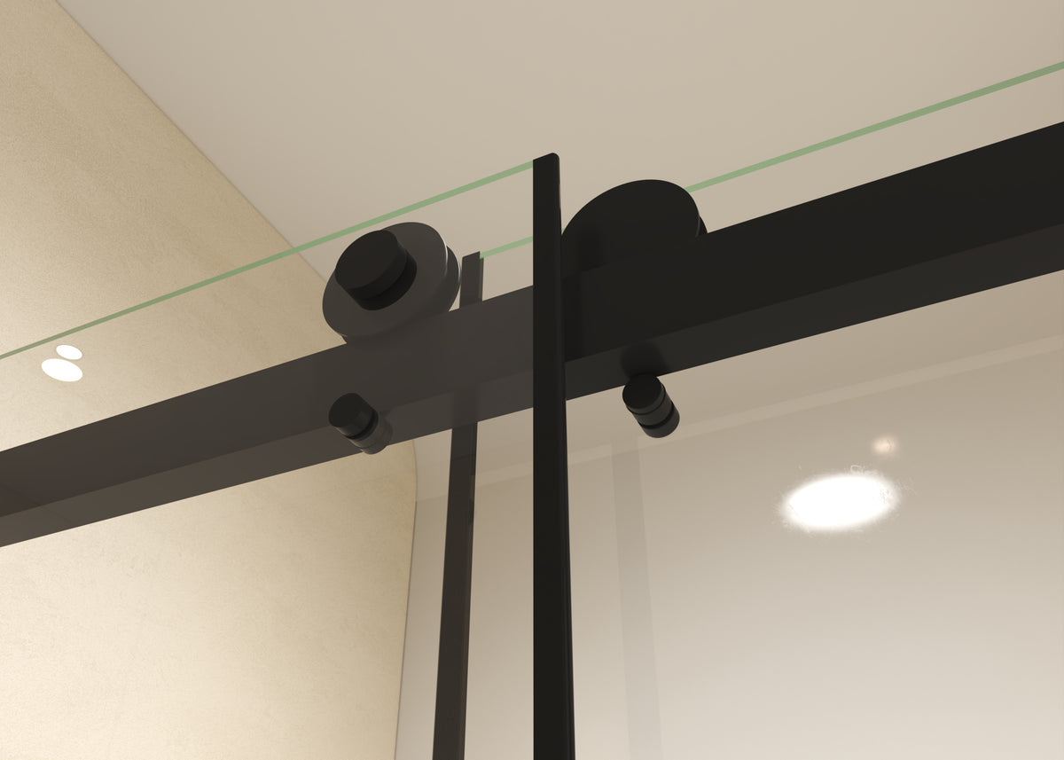 60" × 77" Shower Door with 10mm Easy-Clean Tempered Glass